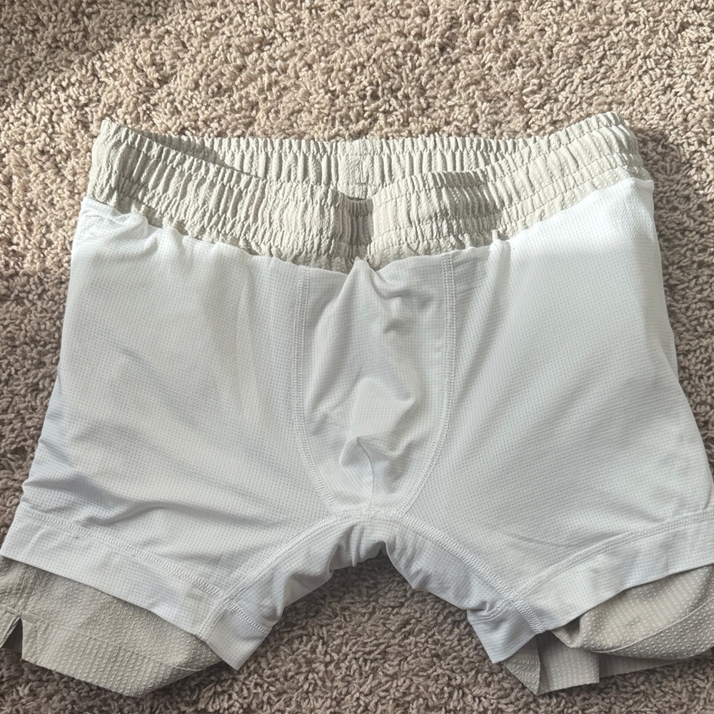 Abercrombie & Fitch Cream Seersucker Swim Trunk - Picture 5 of 6